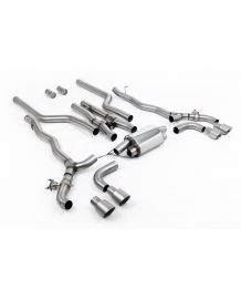Ligne d'échappement inox Cat-Back à valves MILLTEK BMW M5 + Compétition (F90) (2020-2021) (Racing)