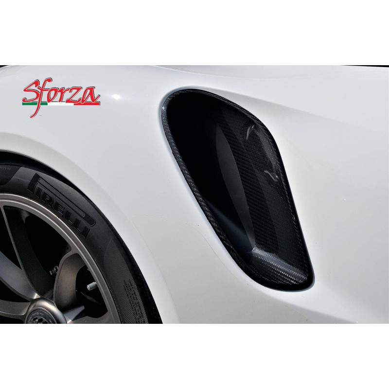 4 Pièces Protecteur Serrure Porte Porsche 911 Cabriolet (991 II) 2015-2018 - Silicone Noir