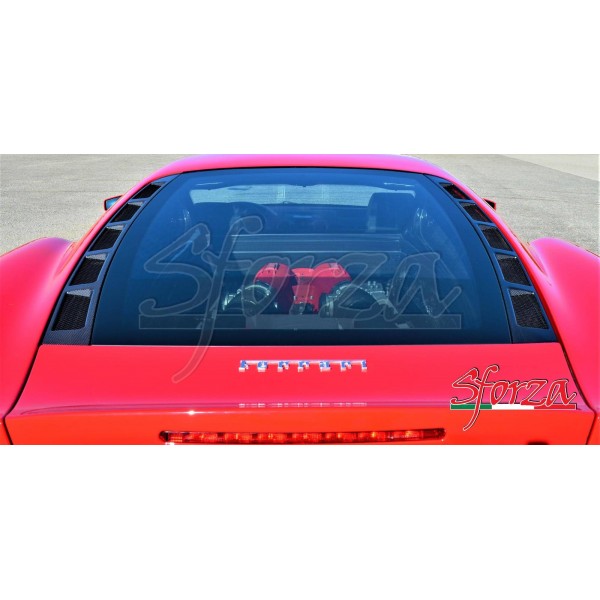 Grilles de capot moteur Carbone SFORZA pour FERRARI F430 Coupé