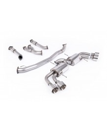Ligne d'échappement inox Cat-Back MILLTEK pour NISSAN GTR R35 (2009-2015)(Race90mm)