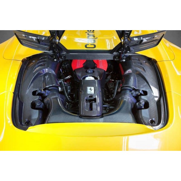 Caches latéraux moteur Carbone CAPRISTO pour Ferrari 488 GTS Caches latéraux moteur Carbone CAPRISTO pour Ferrari 488 GTS