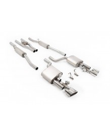 Ligne d'échappement inox Cat-Back à valves MILLTEK pour Audi RS4 B7 4.2 V8 (2006-2008)(V2)