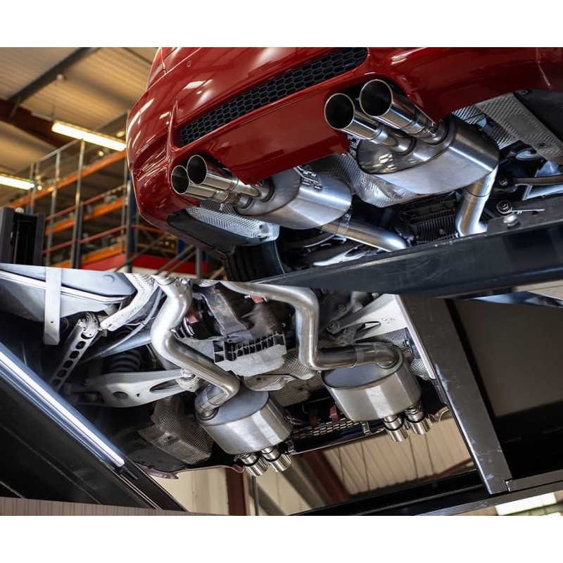 Ligne D'échappement Complète Pour BMW Série 3 E46 - Kit De Montage Inclus - Silencieux Avant/arrière