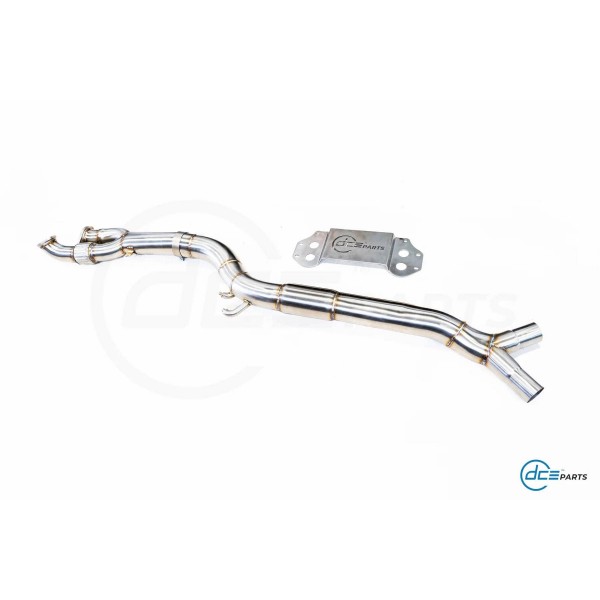 Suppression de filtres à particules single pipe inox DCE PARTS pour BMW M4 G82 / M3 G80 G81 S58 (2020+)
