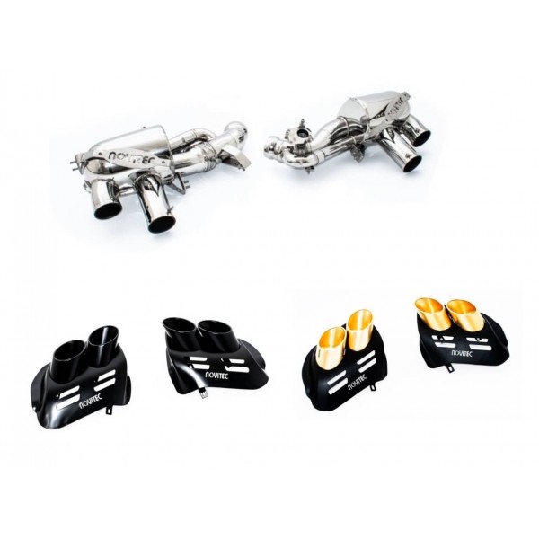 Silencieux d'échappement inox à valves NOVITEC pour FERRARI 12 CILINDRI Silencieux d'échappement inox à valves NOVITEC pour FERRARI 12 CILINDRI