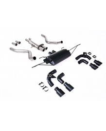 Ligne d'échappement inox FAP-Back à valves MILLTEK pour Land Rover Defender 90 V8 P525 525Ch (2021+)(Céramic Black)(ECE)