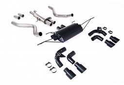 Ligne d'échappement inox FAP-Back à valves MILLTEK pour Land Rover Defender 130 V8 P500 500Ch (2021+)(Céramic Black)