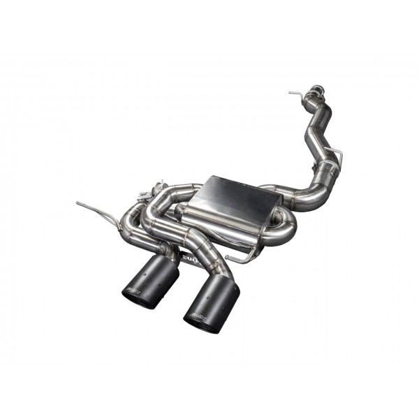 Ligne d'échappement inox Cat-Back à valves BULL-X pour VW GOLF 5 R32 3.2 V6 Ligne d'échappement inox Cat-Back à valves BULL-X pour VW GOLF 5 R32 3.2 V6