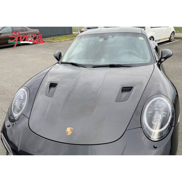 Capot avant Carbone Look GT2 RS SFORZA pour PORSCHE 991.1 991.2 TURBO / TURBO S Capot avant Carbone Look GT2 RS SFORZA pour PORSCHE 991.1 991.2 TURBO / TURBO S