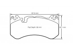 Plaquettes de freins Avant PAGID RSL29 pour MERCEDES C63 S AMG W205 (2015+)