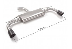 Echappement inox RAGAZZON pour VW Golf 8 1.5 TSI / 1.5 TFSIe 150Ch (12/2019+)- Ligne Fap-Back look GTI