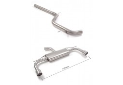 Echappement inox RAGAZZON pour VW Golf 8 1.5 TSI / 1.5 TFSIe 150Ch (12/2019+)- Ligne Fap-Back look GTI