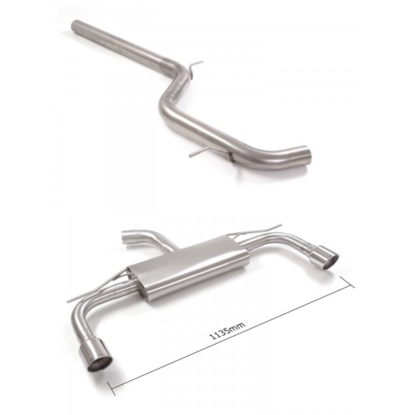 Echappement inox RAGAZZON pour VW Golf 8 1.5 TSI / 1.5 TFSIe 150Ch (12/2019+)- Ligne Fap-Back look GTI