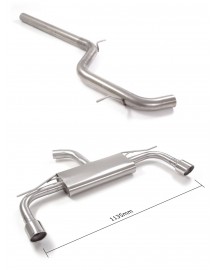 Echappement inox RAGAZZON pour VW Golf 8 1.5 TSI / 1.5 TFSIe 150Ch (12/2019+)- Ligne Fap-Back look GTI