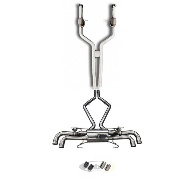 Echappement TUBI STYLE pour Alfa Roméo Stelvio Quadrifoglio 951 (2016-2018) - Ligne Cat-back à valves