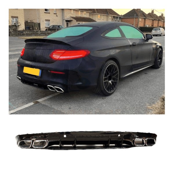 Diffuseur look C63S AMG pour Mercedes Classe C C205 Coupé Pack AMG (2014-2020) Diffuseur look C63S AMG pour Mercedes Classe C C205 Coupé Pack AMG (2014-2020)
