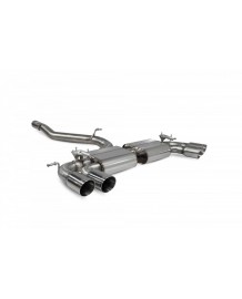 Echappement inox SCORPION pour VW Golf 7R (2014-2016)- Ligne Cat-back à valves
