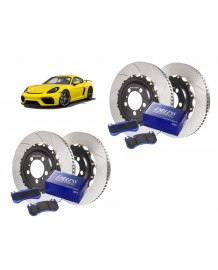 Kit conversion Acier Disques / Plaquettes de freins GIRODISC/ENDLESS pour PORSCHE 718 GT4 / 718 Spyder (Origine Céramique)