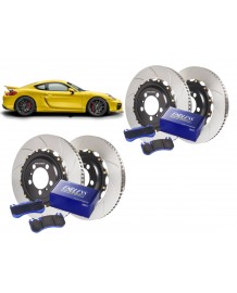 Kit conversion Acier Disques / Plaquettes de freins GIRODISC/ENDLESS pour PORSCHE 981 Cayman GT4 (Origine Céramique)