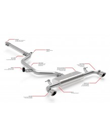 Ligne d'échappement inox Fap-back APR pour VW GOLF 8 GTI (2022-2024)