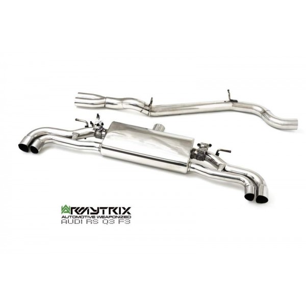 Echappement inox ARMYTRIX pour AUDI RSQ3 F3 2.5 TFSI (2019+)- Ligne Fap-Back à valves