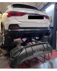 Diffuseur + Embouts look RSQ3 pour Audi Q3 Sportback S-line F3 (2020-2023)