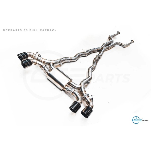 Ligne d'échappement inox Cat-back à valves DCE PARTS pour BMW M5 G90 G99