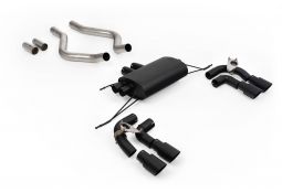 Ligne d'échappement inox FAP-Back à valves MILLTEK pour Land Rover Defender 90 V8 P525 525Ch (2021+)(Céramic Black)(Sport)