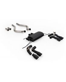 Ligne d'échappement inox FAP-Back à valves MILLTEK pour Land Rover Defender 90 V8 P525 525Ch (2021+)(Céramic Black)(Sport)