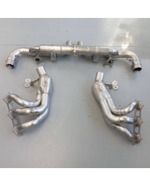 Echappement Inox TUBI STYLE pour Porsche 992.1 GT3 / 992 GT3 RS (2021+) -Ligne complète à valves