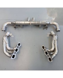 Echappement Inox TUBI STYLE pour Porsche 992.1 GT3 / 992 GT3 RS (2021+) -Ligne complète à valves