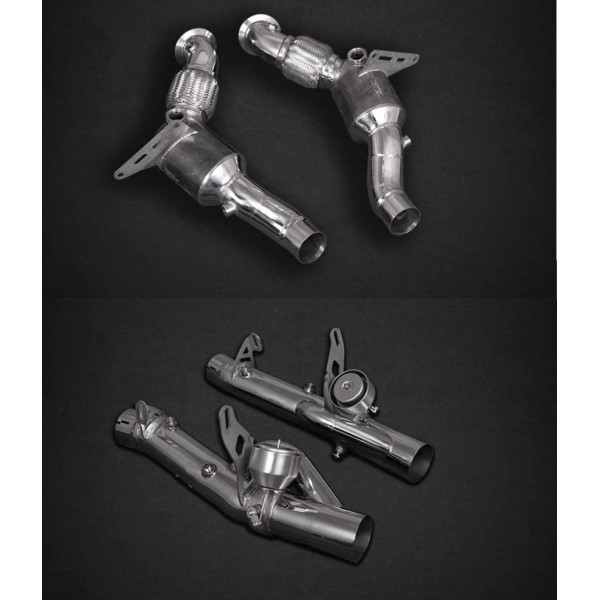 Ligne d'échappement inox à valves CAPRISTO pour FERRARI F8 Tributo / Spider (Racing) Ligne d'échappement inox à valves CAPRISTO pour FERRARI F8 Tributo / Spider (Racing)