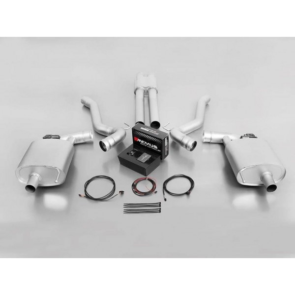 Echappement inox REMUS pour Ford Mustang 5.0 GT MK6 (2015-08/2017)- Ligne Cat-Back à valves Homologuée