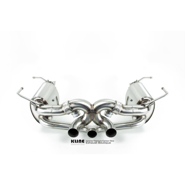 Silencieux d'échappement inox à valves KLINE pour Ferrari 458 Italia / Spider