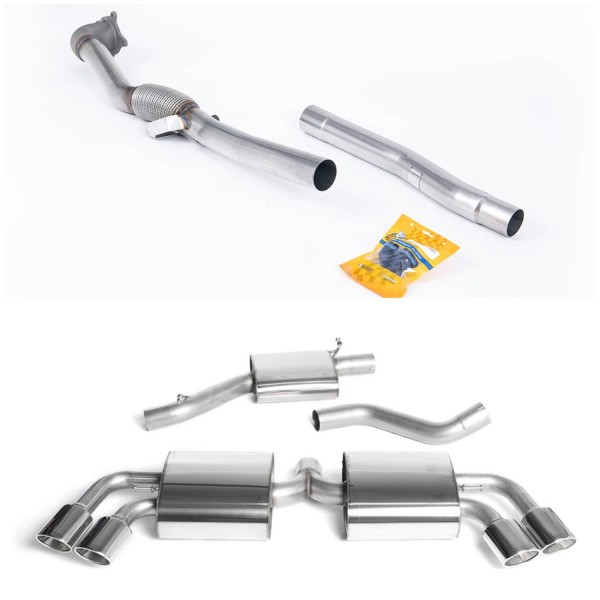 Ligne complète d'échappement MILLTEK pour AUDI TTS MK2 8J Quattro (2008-2014)(Race)