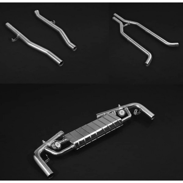 Echappement inox CAPRISTO pour Mercedes GL63 / GLS63 S AMG W166 (2012-2018)-Ligne Cat-Back à valves