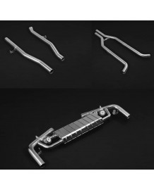 Echappement inox CAPRISTO pour Mercedes GL63 / GLS63 S AMG W166 (2012-2018)-Ligne Cat-Back à valves
