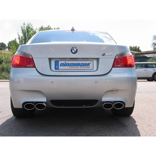Echappement inox EISENMANN pour BMW M5 E60-Ligne cat-back à à valves (sorties ovales)