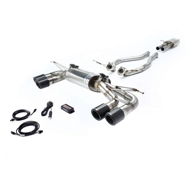 Echappement sport inox QUICKSILVER pour Land Rover DEFENDER 90 P525 P425 V8 (2020+)-Ligne FAP-Back à valves