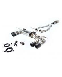 Echappement sport inox QUICKSILVER pour Land Rover DEFENDER 90 P525 P425 V8 (2020+)-Ligne FAP-Back à valves