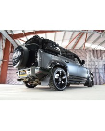 Echappement sport inox QUICKSILVER pour Land Rover DEFENDER V8 P525 P425 130 V8 (2020+)-Ligne FAP-Back à valves Supersport