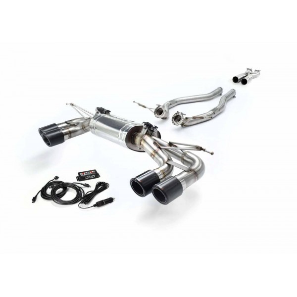 Echappement sport inox QUICKSILVER pour Land Rover DEFENDER V8 P525 P425 110 / 90 V8 (2020+)-Ligne FAP-Back à valves Supersport