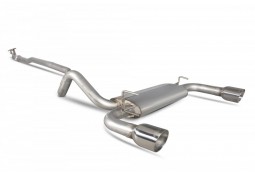 Ligne d'échappement inox Cat-Back SCORPION pour ABARTH 500/595/695 (2008-2018)