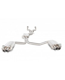 Ligne d'échappement inox Cat-Back à valves SCORPION pour AUDI RS4 B8 4.2 V8 (2010-2015)(Sport)
