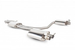 Ligne d'échappement inox Cat-Back à valves SCORPION pour AUDI RS4 B8 4.2 V8 (2010-2015)