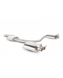 Ligne d'échappement inox Cat-Back à valves SCORPION pour AUDI RS4 B8 4.2 V8 (2010-2015)