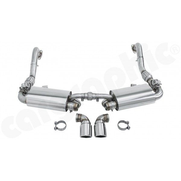 Echappement inox CARGRAPHIC PORSCHE 987.1 Cayman / Boxster 2.7 / 3.2 3.4 S -Silencieux à valves