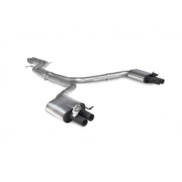 Ligne d'échappement inox Cat-Back à valves SCORPION pour AUDI RS6 C7 / RS7 C7 (2013-2018)(Sport) Ligne d'échappement inox Cat-Back à valves SCORPION pour AUDI RS6 C7 / RS7 C7 (2013-2018)(Sport)
