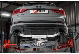 Ligne d'échappement inox Fap-Back à valves SCORPION pour AUDI RSQ3 F3 (2019-2025)