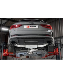 Ligne d'échappement inox Fap-Back à valves SCORPION pour AUDI RSQ3 F3 (2019-2025)